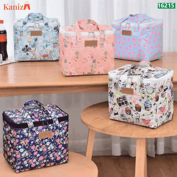 Printed Lunch & Outdoor Picnic Bag – Insulated Thermal Food Carrier