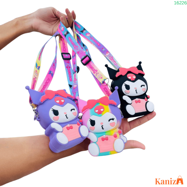 BUY Cute Cartoon Mini Crossbody Bag | Kawaii Kuromi Silicone Coin Purse for Kids