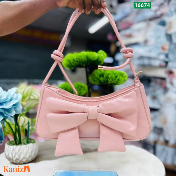 Buy New Retro Long Purse for Women in Bangladesh | Stylish Bow Shoulder Bag