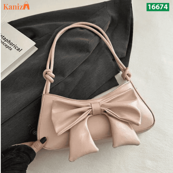Buy New Retro Long Purse for Women in Bangladesh | Stylish Bow Shoulder Bag