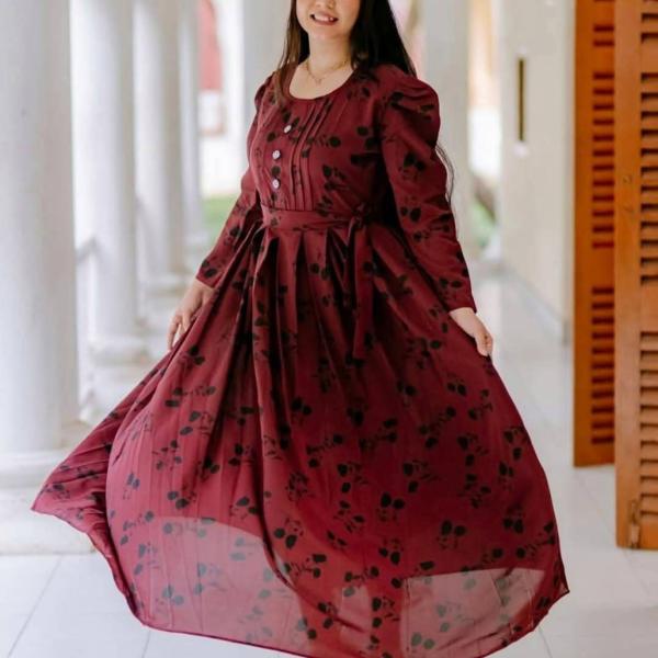 New Porie Gown Collection - সুইচ সিল্ক ডিজিটাল স্কিন প্রিন্ট পরী গ্রাউন